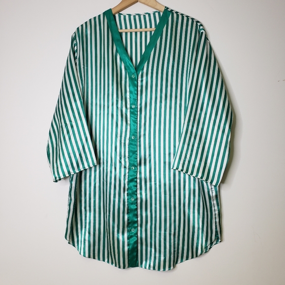 Linda for Eatons Satin Two Piece Sleep Set Nightgown & Housecoat Vintage - Picture 2 of 13